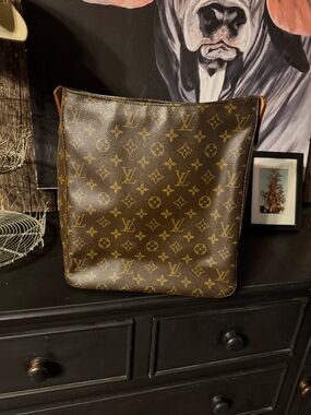 Louis Vuitton Monogram Canvas Vertical Messenger Bag in Brown